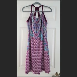 Like New - PRANA Purple Halter/Racerback Athletic Bra Top Sundress - Size LARGE
